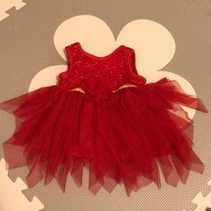 0-3 month red dress
